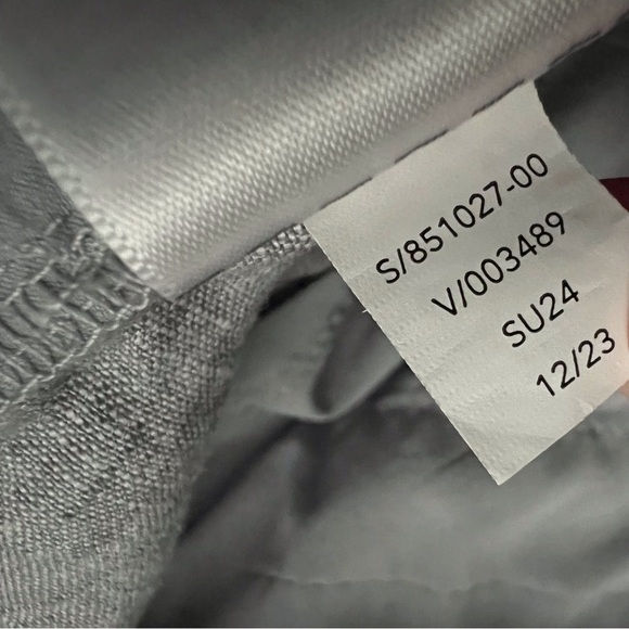 Athleta Retreat Linen Jogger Pant Blue Grey Coastal Casual Women’s Large Tall - Picture 9 of 9